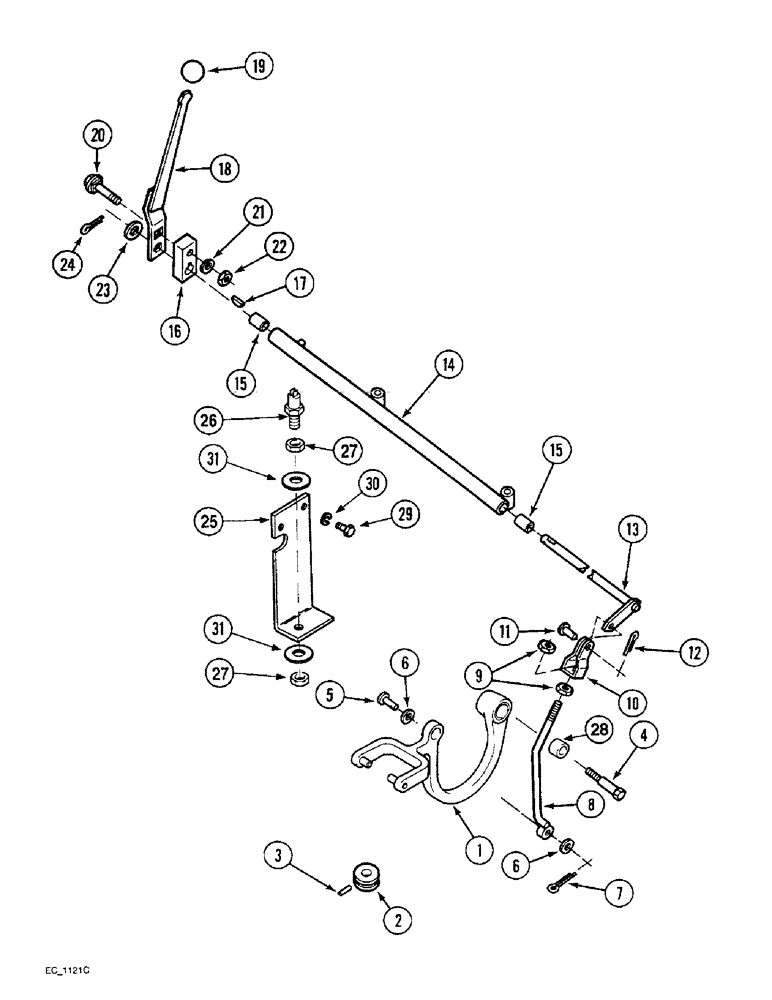 Схема запчастей Case IH 4230 - (6-114) - INDEPENDENT POWER TAKE OFF CONTROL, TRACTOR WITHOUT CAB (06) - POWER TRAIN