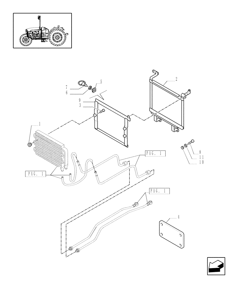 Схема запчастей Case IH JX1075C - (1.27.7/01[03]) - (VAR.281) NA - 8X8 (30 KM/H) P.SHUTT. W/OIL COOLER FOR AIR CON. CAB. - RADIATOR SUPPORT (03) - TRANSMISSION