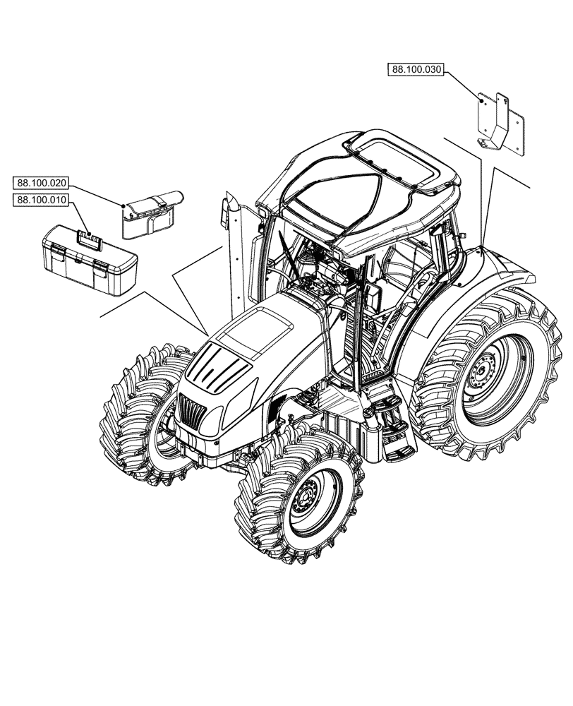 Схема запчастей Case IH JX95HC PLUS - (88.000.00) - SECTION INDEX - ACCESSORIES (88) - ACCESSORIES