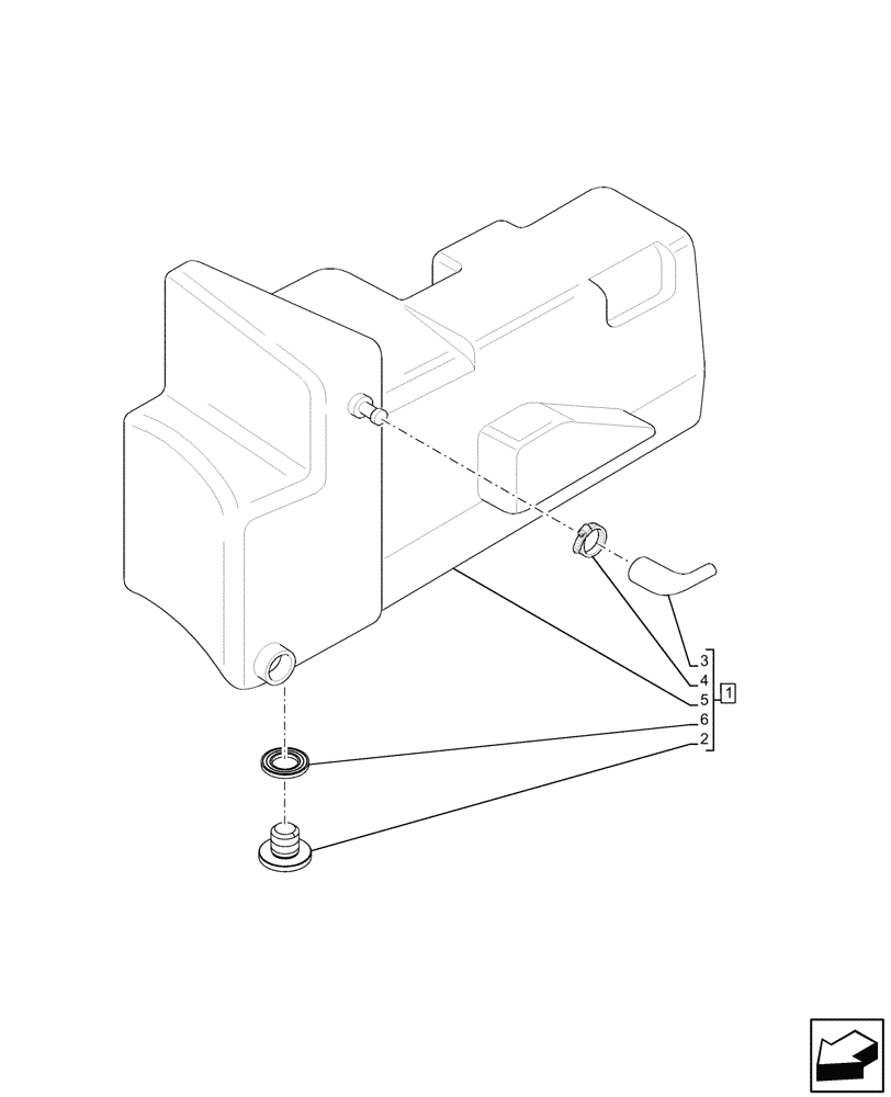 Схема запчастей Case IH JX95HC PLUS - (10.216.040) - VAR - 335042 - FUEL TANK, AUXILIARY (10) - ENGINE