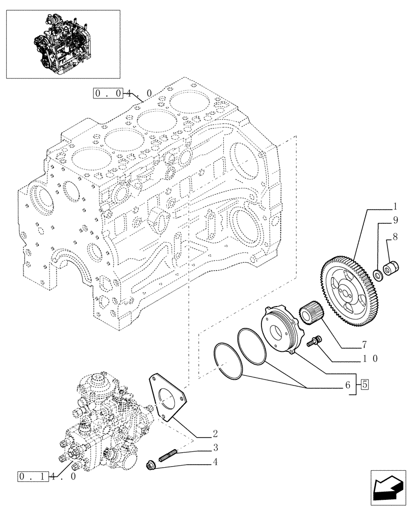 Схема запчастей Case IH JX1100U - (0.14.2) - INJECTION PUMP - CONTROL (01) - ENGINE