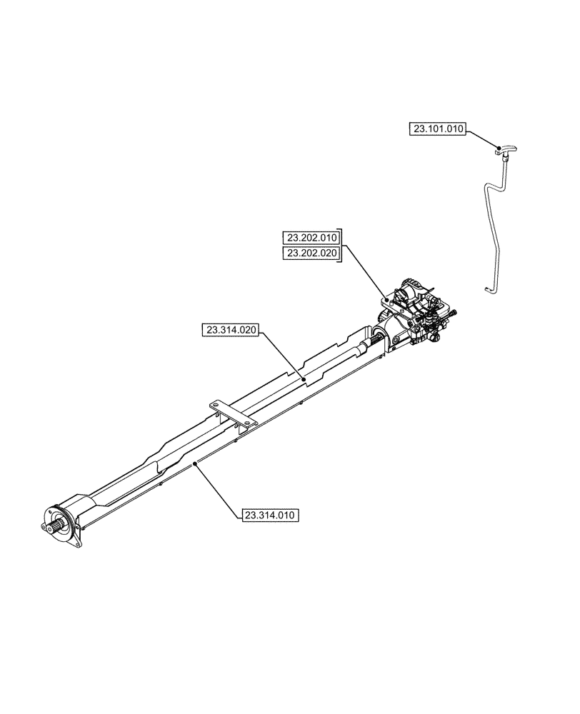 Схема запчастей Case IH JX95HC PLUS - (23.000.00) - SECTION INDEX - FOUR WHEEL DRIVE SYSTEM (23) - FOUR WHEEL DRIVE SYSTEM