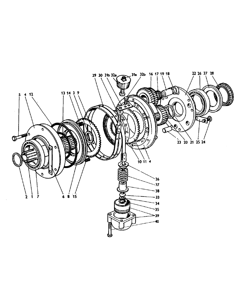 Схема запчастей Case IH 1212 - (C24) - GEARBOX, REAR PLANETARY UNIT, 1212 TRACTORS Gearbox
