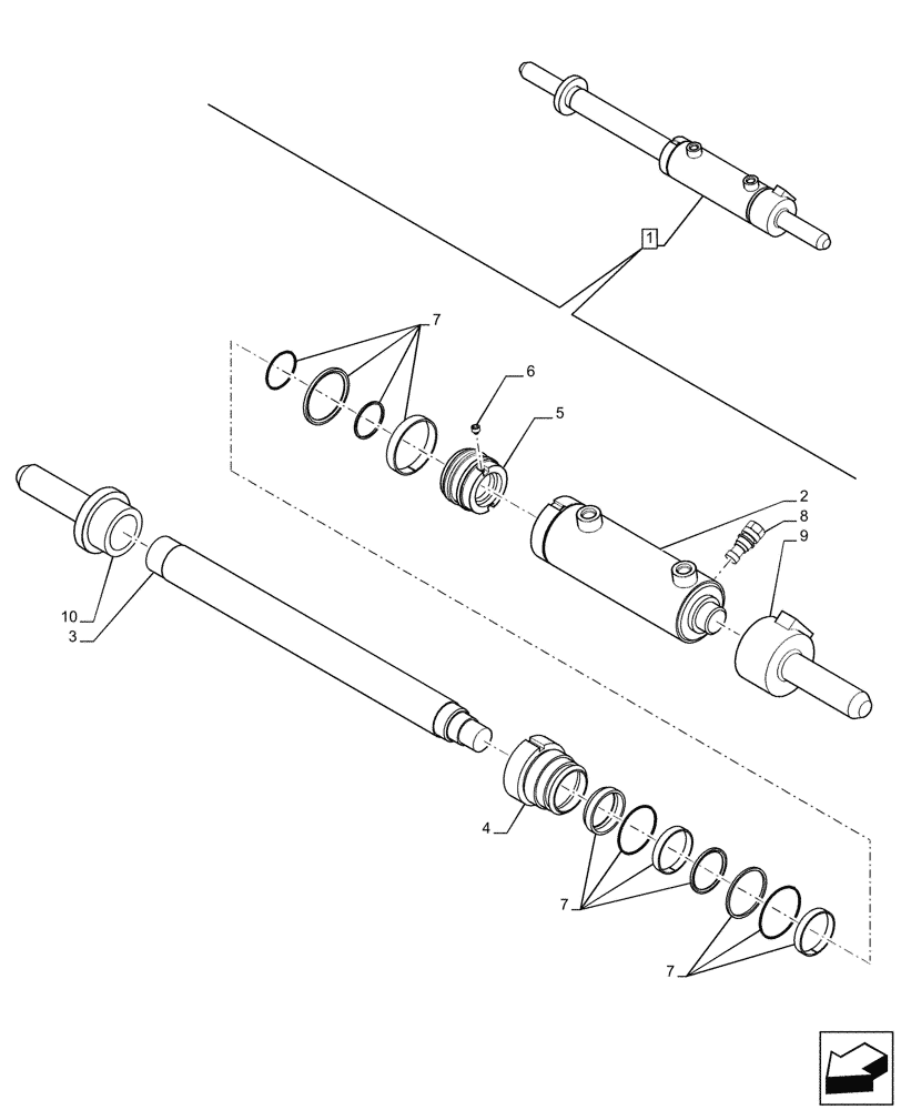 Схема запчастей Case IH FARMLIFT 735 - (88.100.35[05]) - QUICK COUPLER, CYLINDER, COMPONENTS (88) - ACCESSORIES