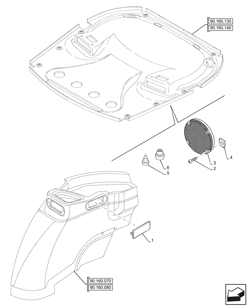 Схема запчастей Case IH JX95HC PLUS - (55.512.020) - STD + VAR - 390777 - RADIO, SPEAKER, COVER (55) - ELECTRICAL SYSTEMS