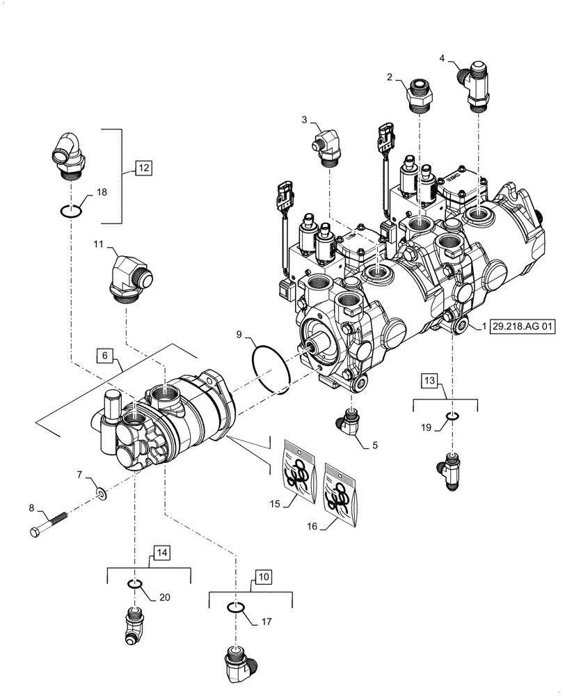 Схема запчастей Case IH WD2304 - (35.602.BH) - DRAPER HEADER DRIVE PUMP, ASN YGG677501 (35) - HYDRAULIC SYSTEMS