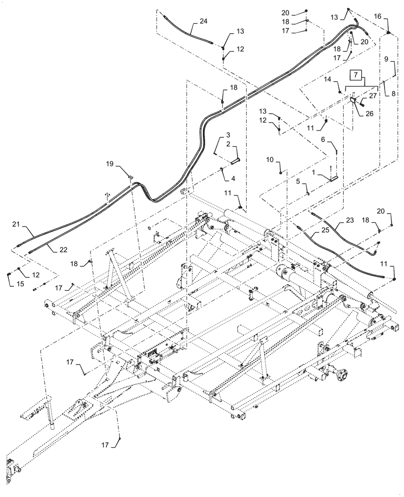 Схема запчастей Case IH TM255 - (35.100.020) - FOLD HYDRAULICS 35 FOOT (35) - HYDRAULIC SYSTEMS