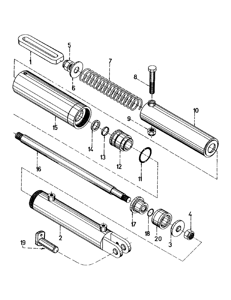 Схема запчастей Case IH 7700 - (B01-03) - HYDRAULICS, CYLINDER, CROPDIVIDER LIFT ARMS, TWIN SPIRALS Hydraulic Components & Circuits