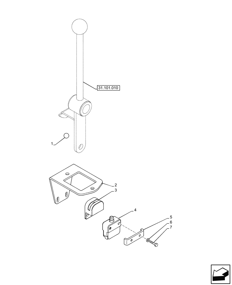 Схема запчастей Case IH JX95HC PLUS - (55.048.010) - STD + VAR - 391606 - PTO, CONTROL, SWITCH (55) - ELECTRICAL SYSTEMS