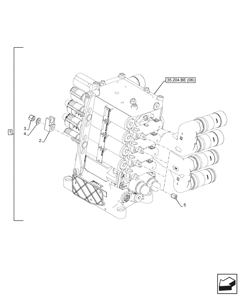 Схема запчастей Case IH MAXXUM 145 - (88.100.35[09]) - DIA KIT, REMOTE CONTROL VALVE, W/ MECHANICAL ENGAGEMENT, ATTACHMENT (88) - ACCESSORIES