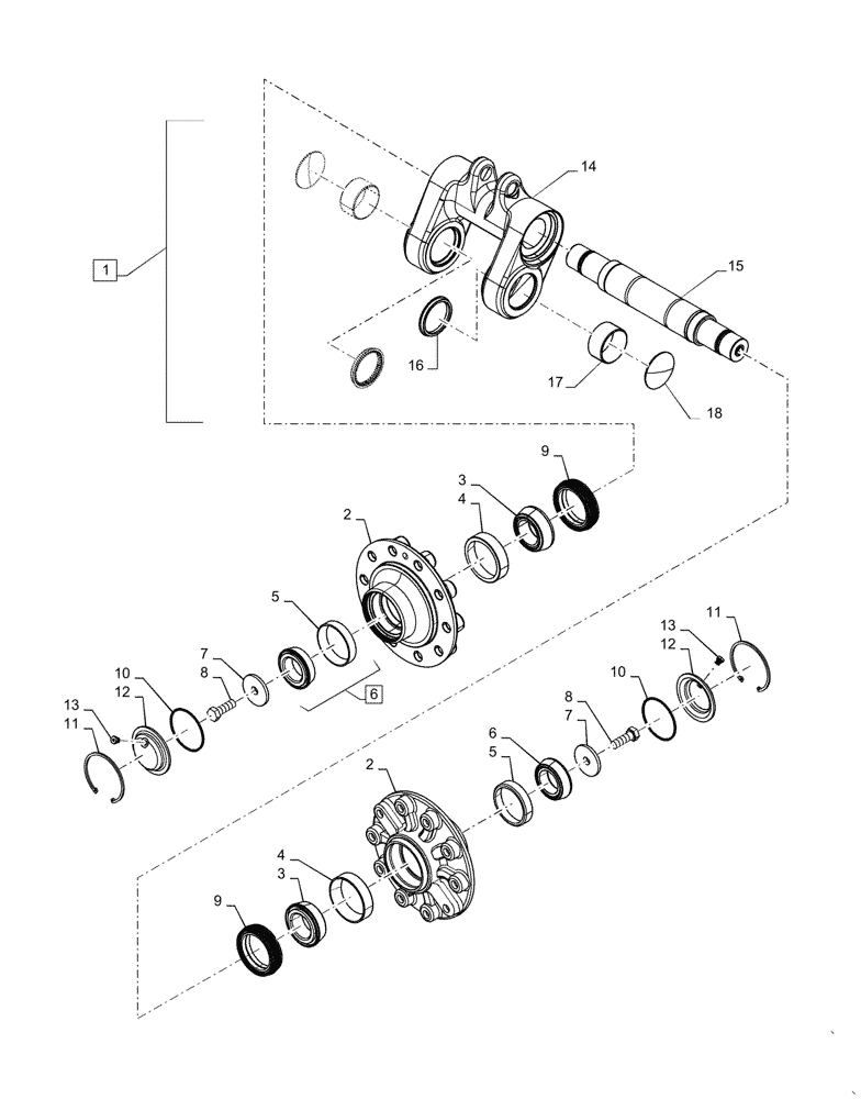 Схема запчастей Case IH QUADTRAC 540 - (48.138.AB[19]) - FRONT IDLER ASSY, ARCTIC (48) - TRACKS & TRACK SUSPENSION