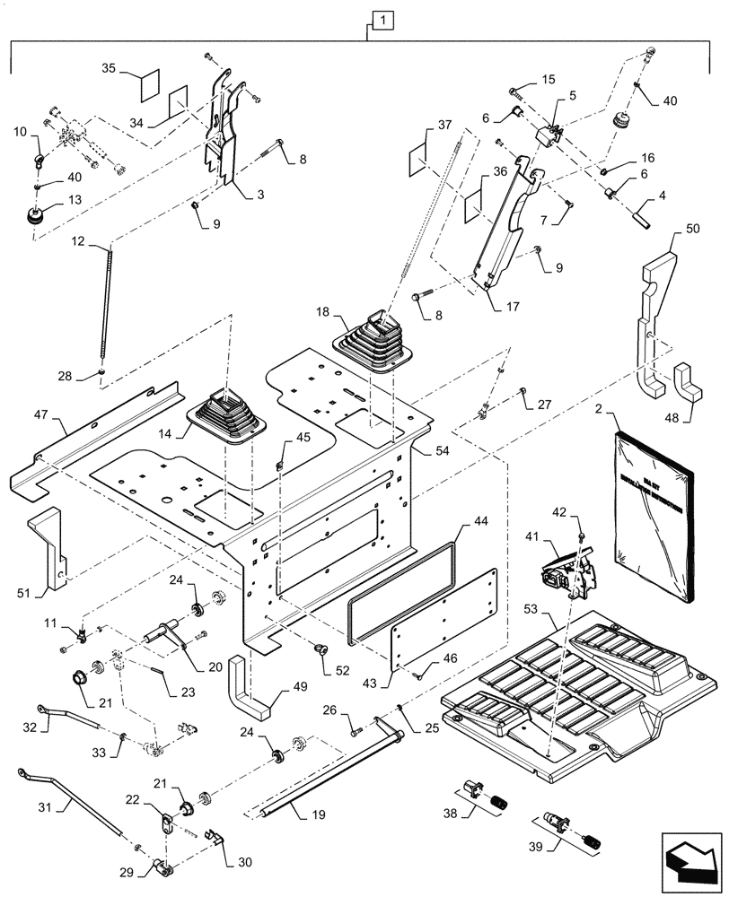 Схема запчастей Case IH SV185 - (88.100.29[01]) - DIA KIT, HAND CONTROL (88) - ACCESSORIES