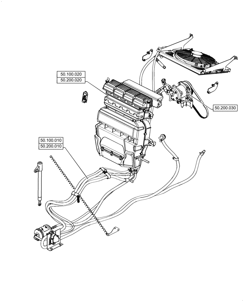 Схема запчастей Case IH SV340 - (00.000.50) - PICTORIAL INDEX - CAB CLIMATE CONTROL (00) - GENERAL & PICTORIAL INDEX