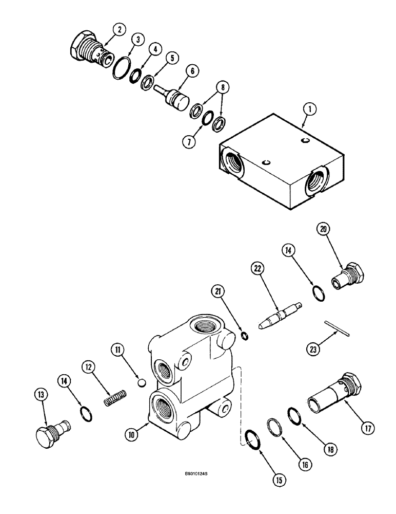 Схема запчастей Case IH 955 - (8-138) - CHECK VALVE (08) - HYDRAULICS
