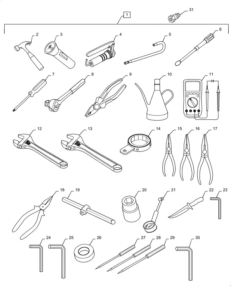 Схема запчастей Case IH PUMA1654 - (88.100.AH[02]) - TOOL BOX (88) - ACCESSORIES