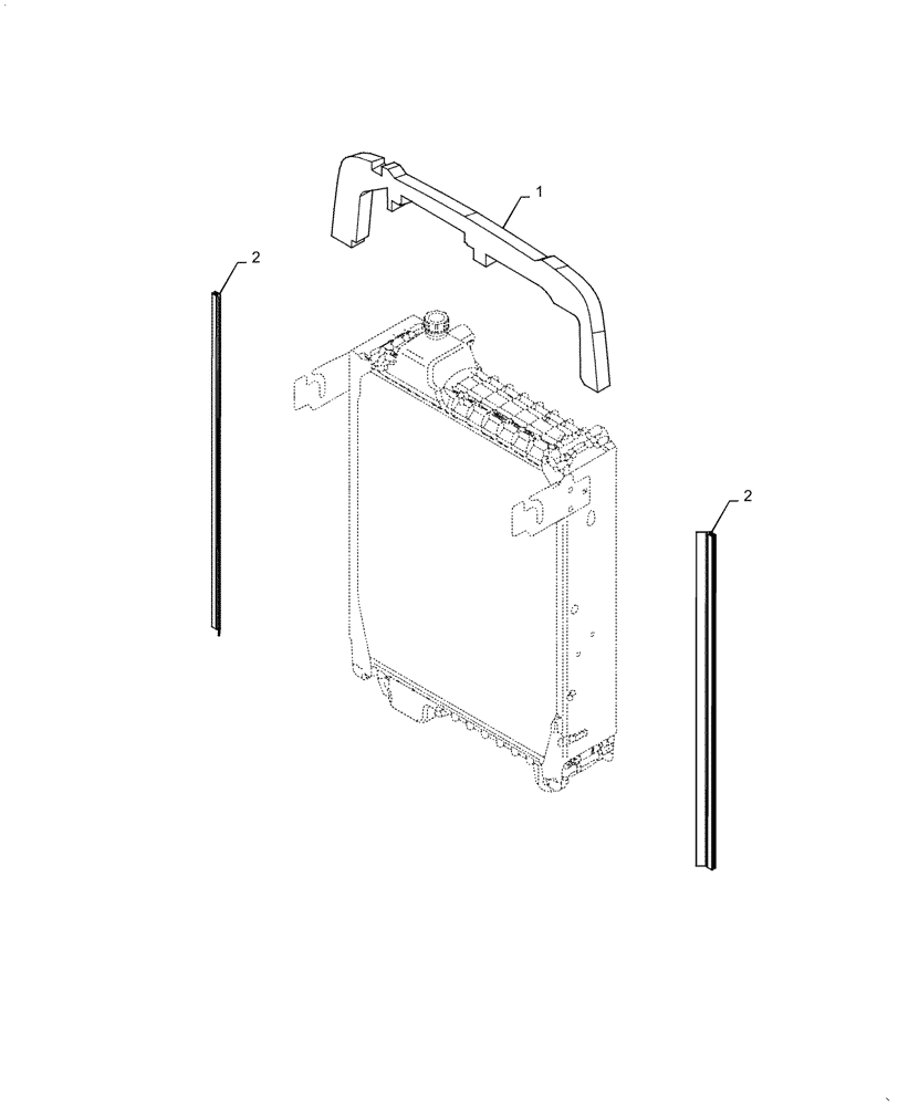 Схема запчастей Case IH PUMA1804 - (10.400.BF[11]) - RADIATOR DUCT, SEAL (10) - ENGINE