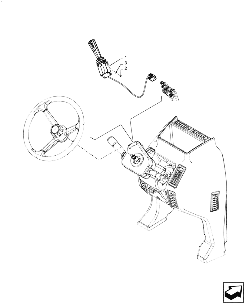 Схема запчастей Case IH PUMA1654 - (55.513.AC[01]) - TRANMISSION, CONTROL, POWERSHIFT, SWITCH (55) - ELECTRICAL SYSTEMS