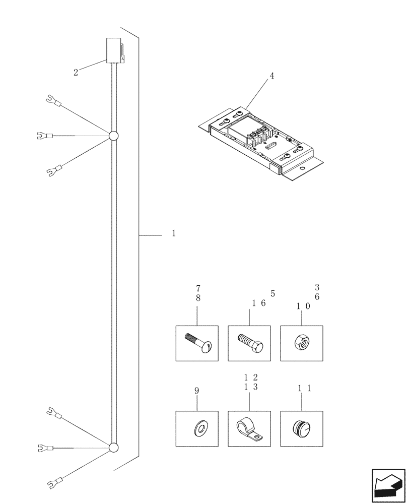 Схема запчастей Case IH 5088 - (55.785.AS[05]) - HARNESS, CHASSIS, ROTOR PADS AND GRAIN SCAN ROTOR SENSOR (55) - ELECTRICAL SYSTEMS