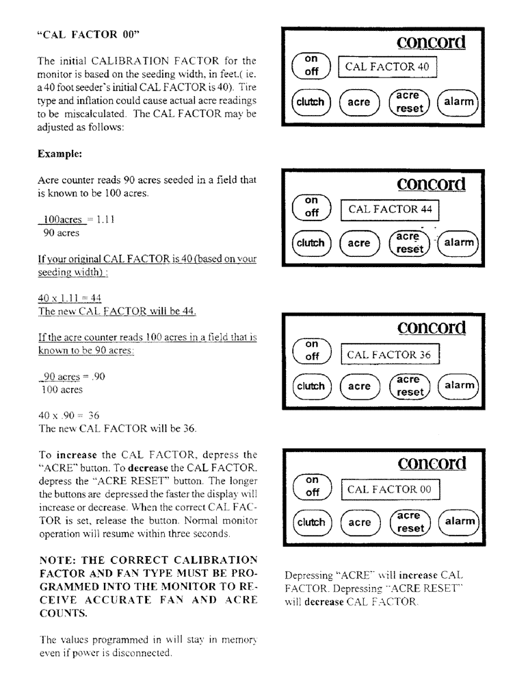 Схема запчастей Case IH 2000 - (C24) - CAL FACTOR 00 