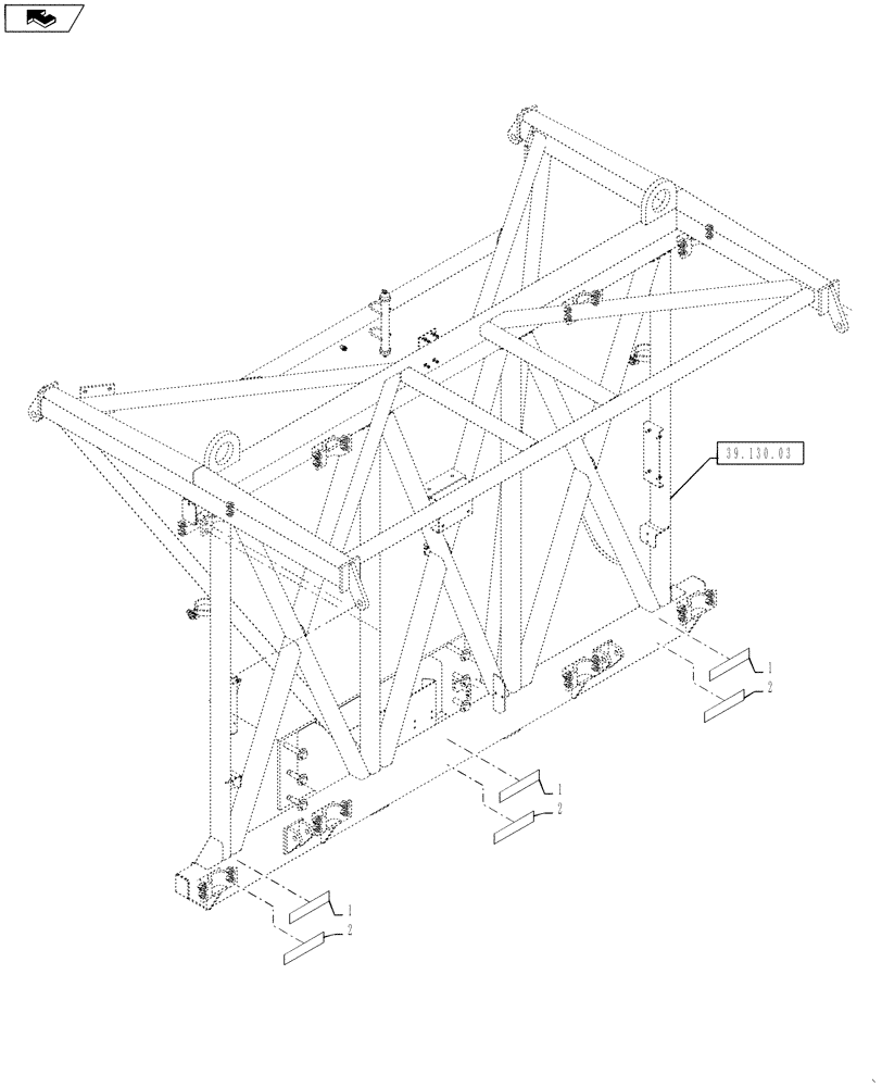 Схема запчастей Case IH 610 - (90.108.02) - BOOM MAST REFLECTORS (90) - PLATFORM, CAB, BODYWORK AND DECALS