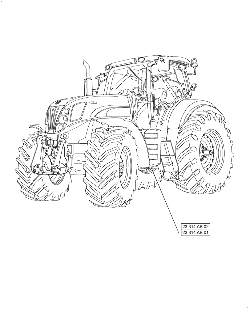 Схема запчастей Case IH PUMA1654 - (00.000.23[01]) - PICTORIAL INDEX - FOUR WHEEL DRIVE SYSTEM (00) - GENERAL & PICTORIAL INDEX