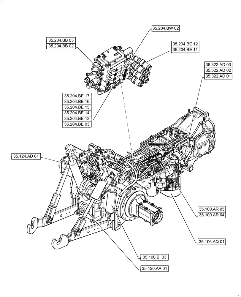 Схема запчастей Case IH PUMA1654 - (35.000.00[03]) - SECTION INDEX - HYDRAULIC SYSTEMS (35) - HYDRAULIC SYSTEMS