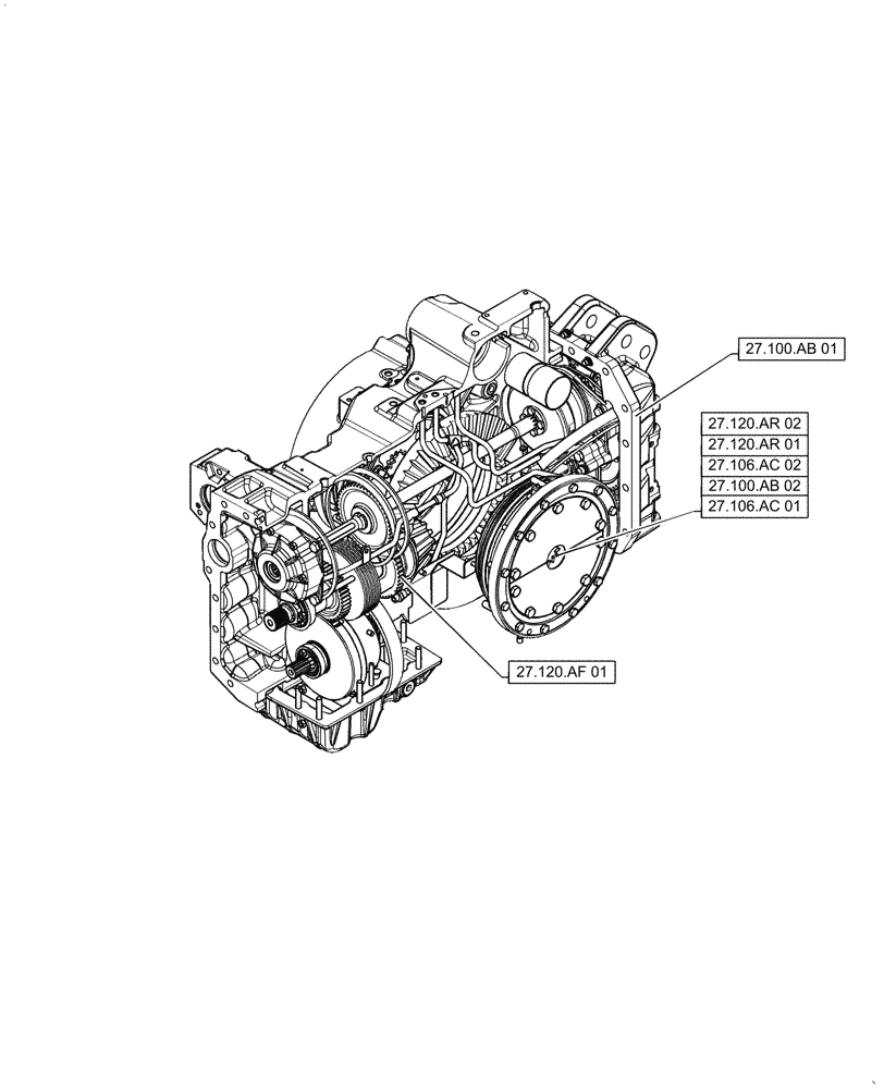 Схема запчастей Case IH PUMA1654 - (27.000.00[01]) - SECTION INDEX - REAR AXLE SYSTEM (27) - REAR AXLE SYSTEM
