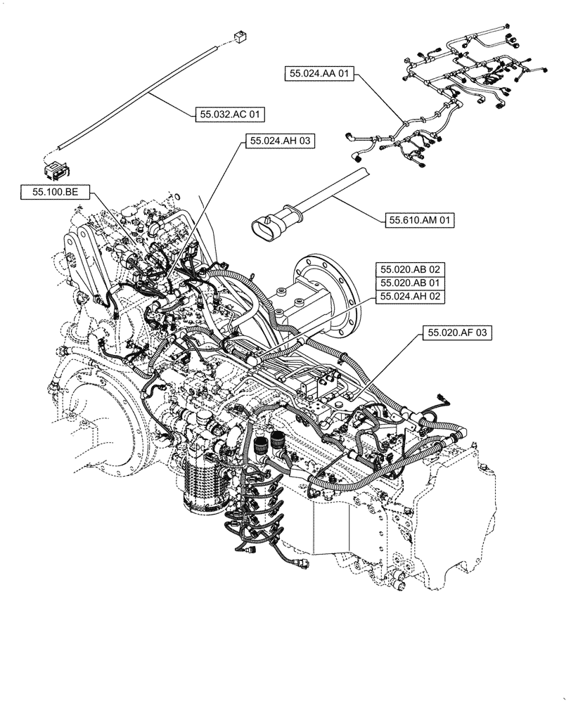 Схема запчастей Case IH PUMA1654 - (55.000.00[06]) - SECTION INDEX - ELECTRICAL SYSTEMS (55) - ELECTRICAL SYSTEMS