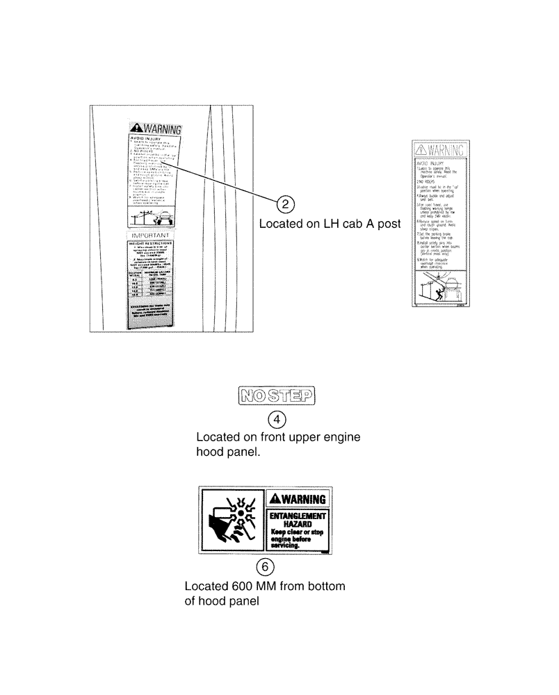 Схема запчастей Case IH SPX4410 - (10-003[02]) - SAFETY GROUP (13) - DECALS