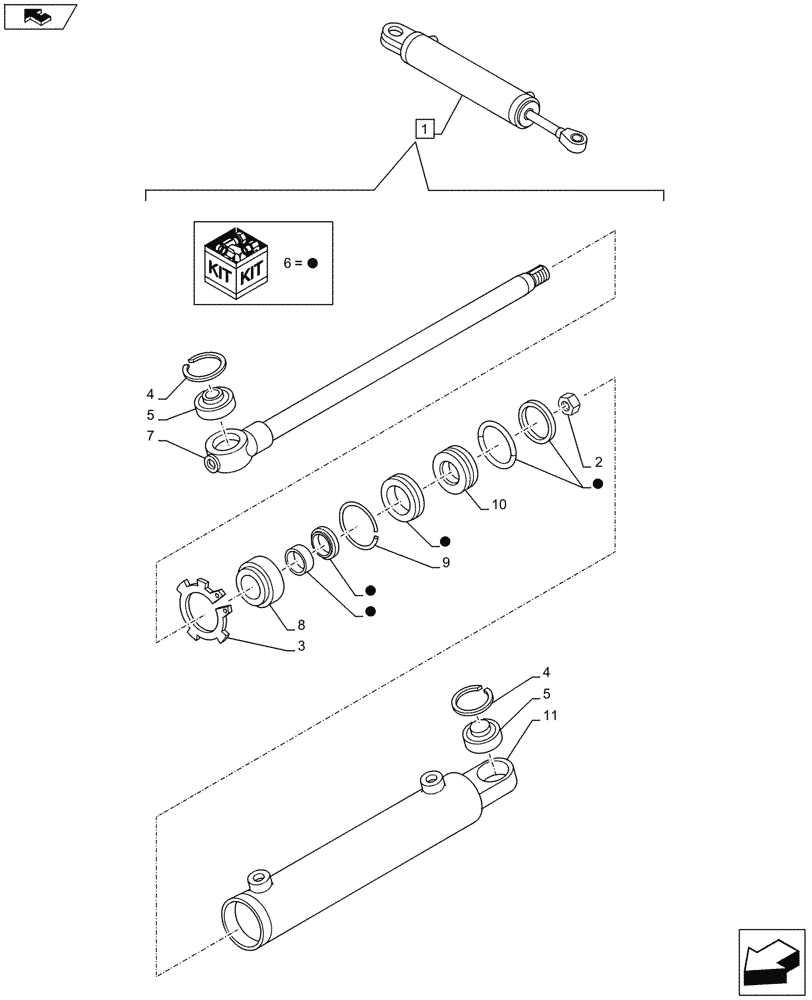 Схема запчастей Case IH MAXXUM 110 - (41.216.AN[02]) - VAR - 390409, 330414, 330427 - CLASS 3, FRONT AXLE, W/ HYDRAULIC DIFFERENTIAL LOCK, W/ STEERING SENSORS, STEERING CYLINDER, COMPONENTS (41) - STEERING