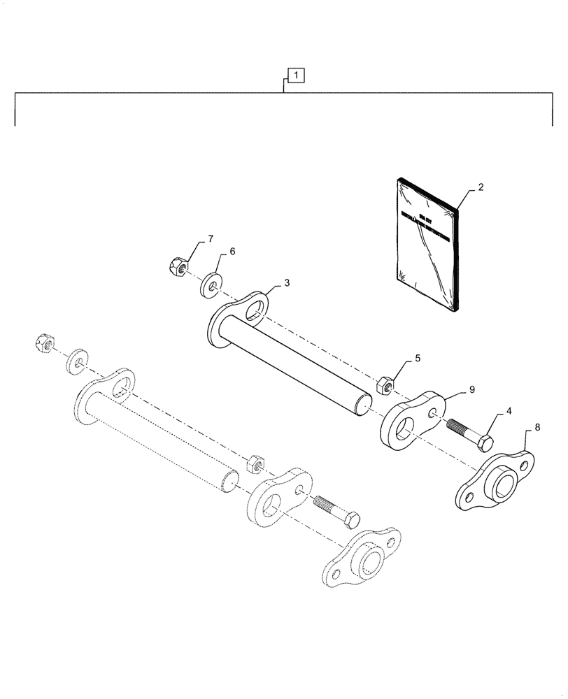 Схема запчастей Case IH 3162 - (88.044.04) - KIT, GAUGE WHEEL ARM PIVOT (88) - ACCESSORIES