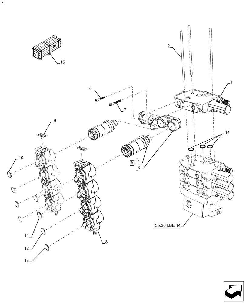 Схема запчастей Case IH FARMALL 120A - (88.100.35[17]) - VAR - 342574, 342522 - DIA KIT, CONVERSION KIT FROM 3 TO 4 VALVES (88) - ACCESSORIES