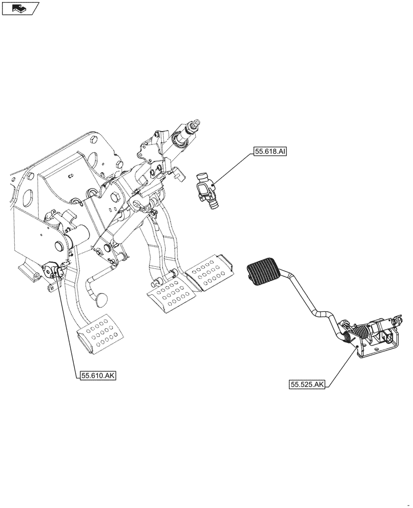 Схема запчастей Case IH FARMALL 85C - (00.000.55[05]) - PICTORIAL INDEX - ELECTRICAL SYSTEMS (00) - GENERAL & PICTORIAL INDEX