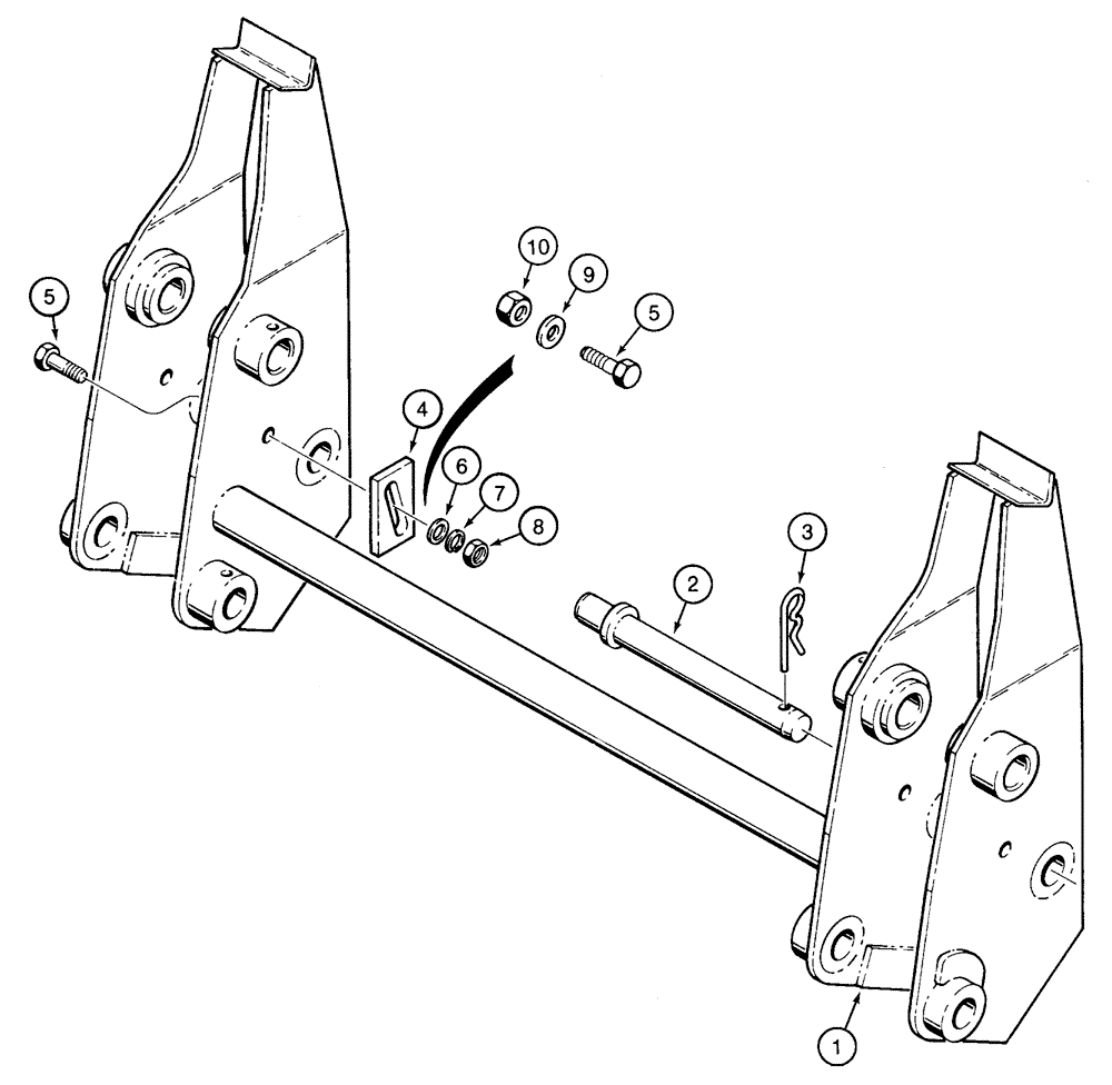Схема запчастей Case IH 1835C - (9-24) - ATTACHMENT BAR - PINNED COUPLER (09) - CHASSIS/ATTACHMENTS