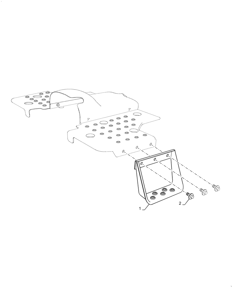 Схема запчастей Case IH FARMALL 35C - (90.118.020) - ROPS, STEP (90) - PLATFORM, CAB, BODYWORK AND DECALS