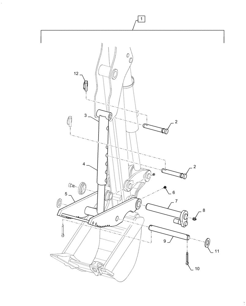 Схема запчастей Case IH BHA90 - (84.100.090) - VAR - 717916036 - MECHANICAL THUMB (84) - BOOMS, DIPPERS & BUCKETS