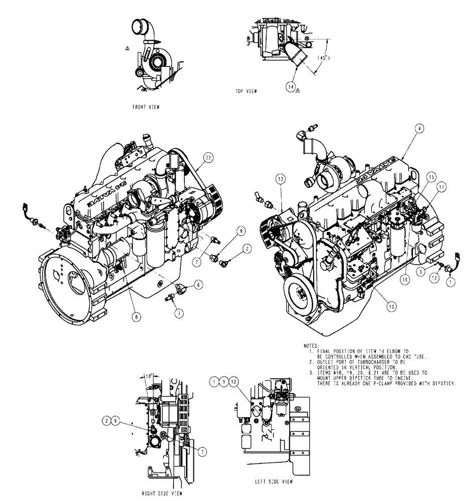 Схема запчастей Case IH FLX4010 - (02-001) - ENGINE GROUP, FLX4010 (01) - ENGINE