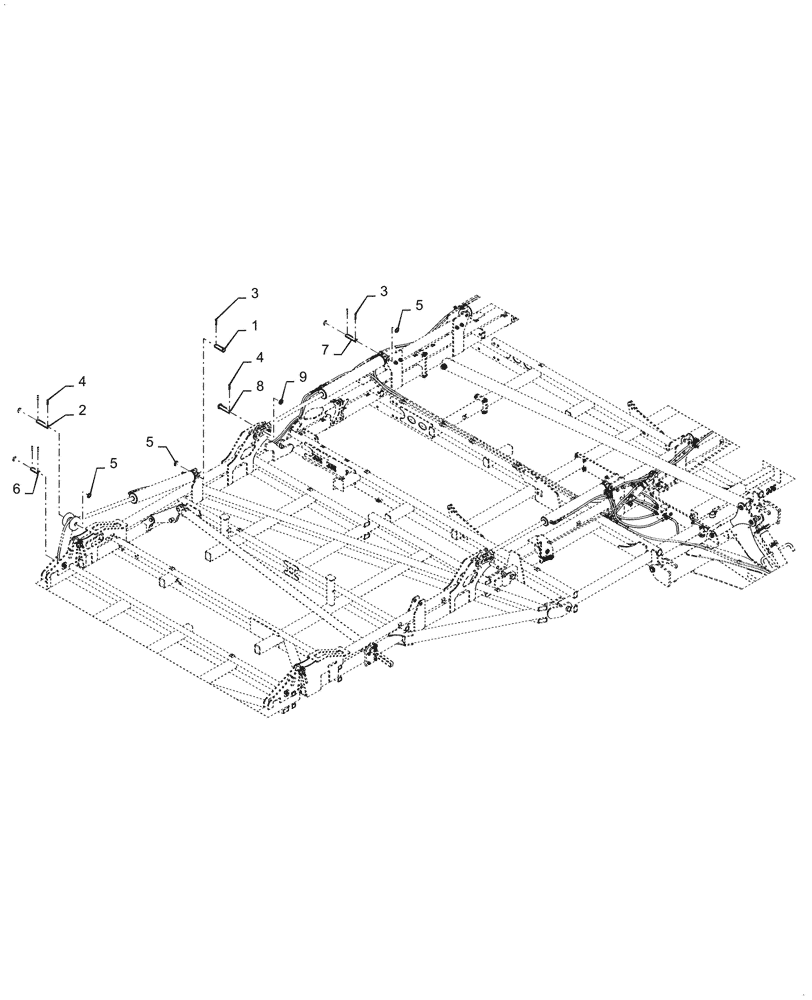 Схема запчастей Case IH TM255 - (35.100.027[01]) - HYDRAULIC STD FOLD PINS , 55-60 FOOT FLOATING HITCH Invalid section