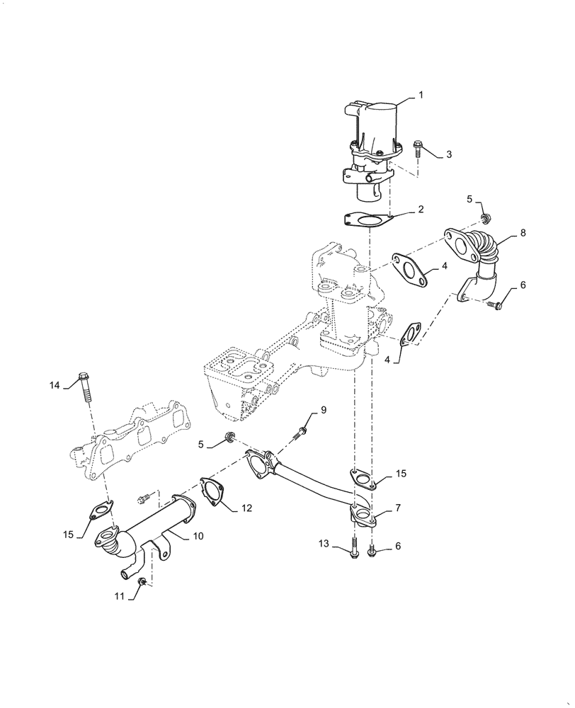 Схема запчастей Case IH FARMALL 40C - (10.501.010) - EGR (10) - ENGINE