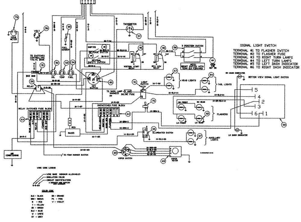 Схема запчастей Case IH PATRIOT II - (12-004[01]) - WIRING SCHEMATIC - CAB, ENGINE AND VALVE WIRING - CAB (06) - ELECTRICAL