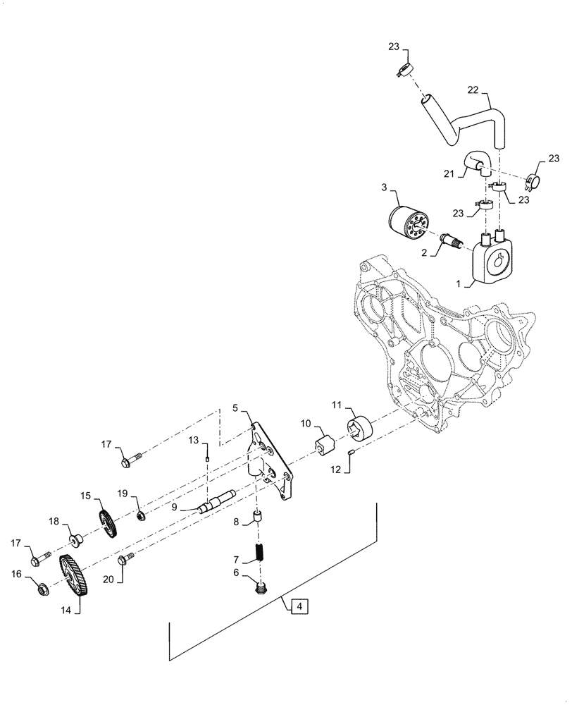 Схема запчастей Case IH FARMALL 45C - (10.114.010) - OIL PUMP & LINES (10) - ENGINE