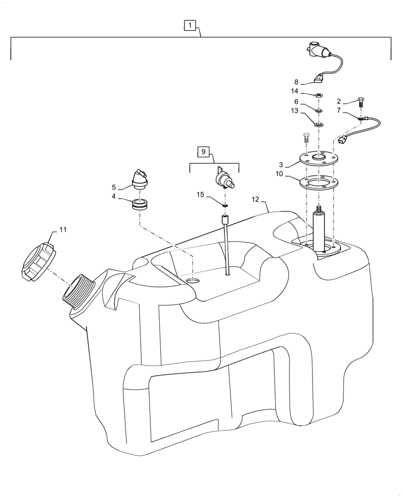 Схема запчастей Case IH SCOUT - (10.216.02) - FUEL TANK & ASSOCIATED PARTS (10) - ENGINE