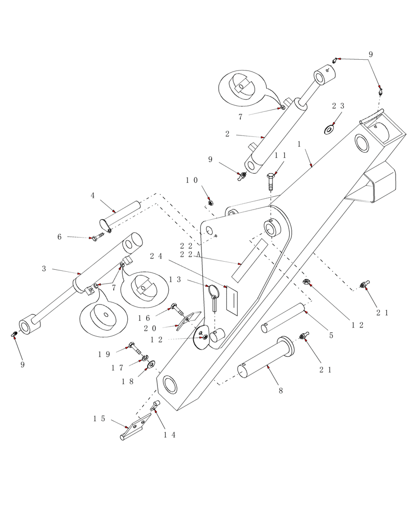 Схема запчастей Case IH 757C - (07) - BOOM - 757C 