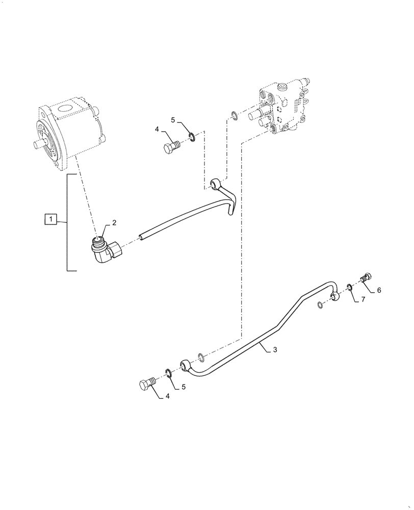 Схема запчастей Case IH FARMALL 55C - (35.300.020) - HYDRAULIC LINES, MECHANICAL TRANSMISSION (35) - HYDRAULIC SYSTEMS