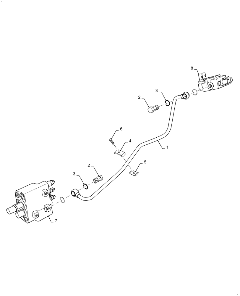Схема запчастей Case IH FARMALL 55C - (35.300.040) - HYDRAULIC M/PRESSURE LINES (35) - HYDRAULIC SYSTEMS