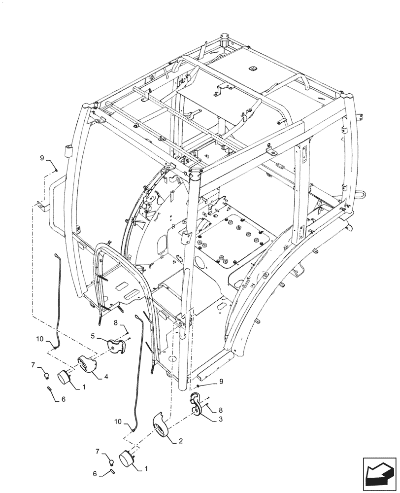 Схема запчастей Case IH FARMALL 40C - (55.404.020) - TURN SIGNAL LAMP (55) - ELECTRICAL SYSTEMS