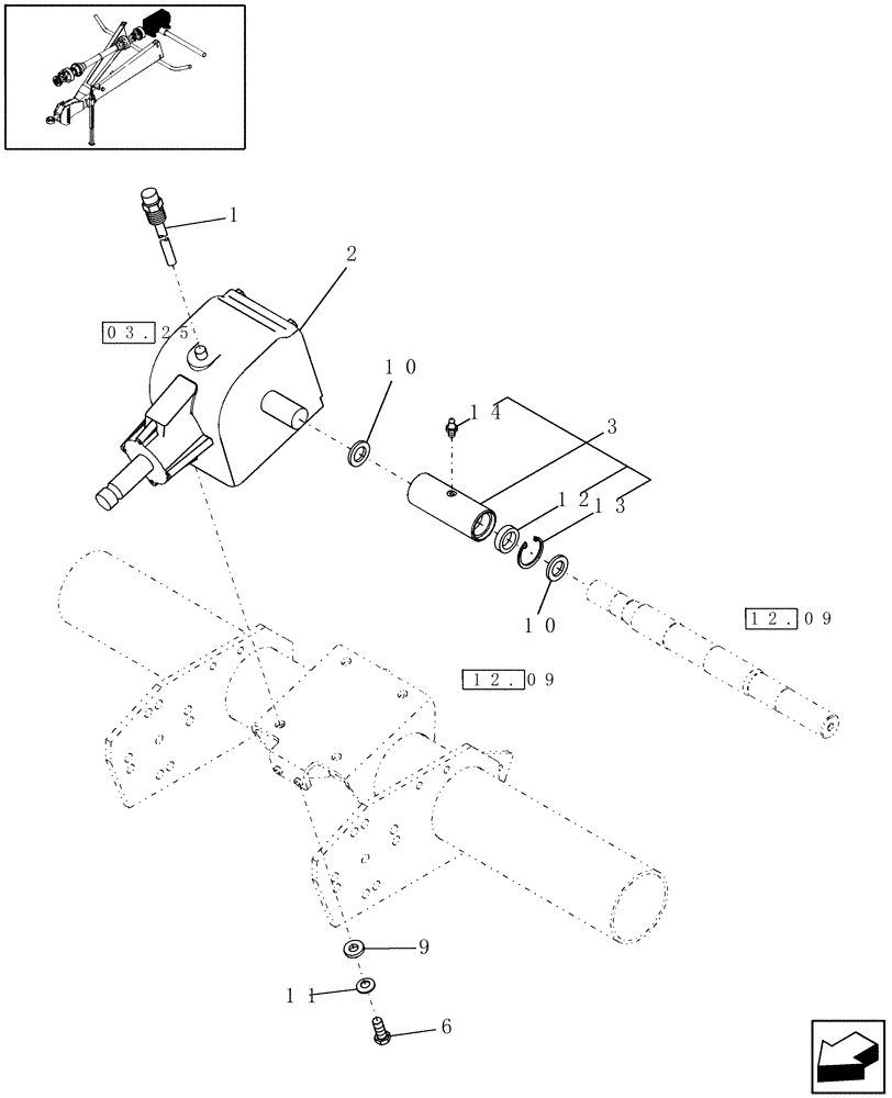Схема запчастей Case IH RBX562 - (03.20) - GEARBOX, MOUNTING, 1000 RPM (03) - MAIN GEARBOX