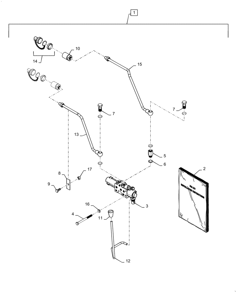 Схема запчастей Case IH FARMALL 50A - (88.100.35[02]) - DIA KIT, 2ND REMOTE CONTROL VALVE WITH KICKOUT (88) - ACCESSORIES