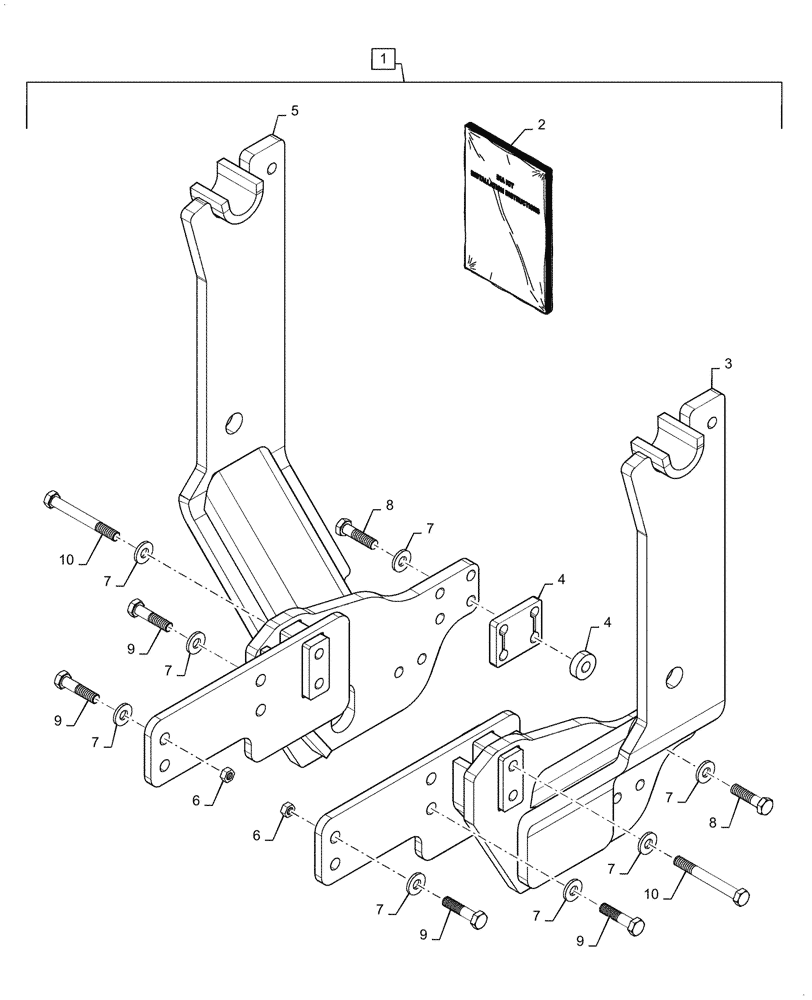 Схема запчастей Case IH L360A - (39.100.060) - VAR - 727102026 - SUBFRAME, MOUNTING PARTS (39) - FRAMES AND BALLASTING