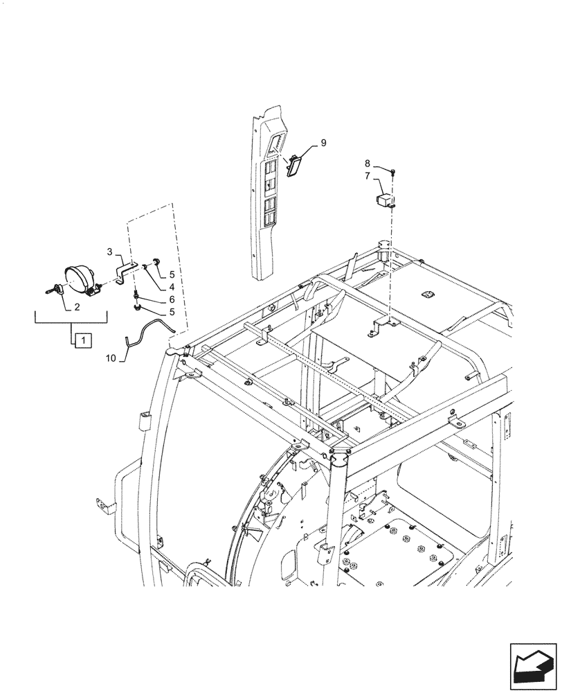 Схема запчастей Case IH FARMALL 45C - (55.404.040) - WORK LAMP (55) - ELECTRICAL SYSTEMS